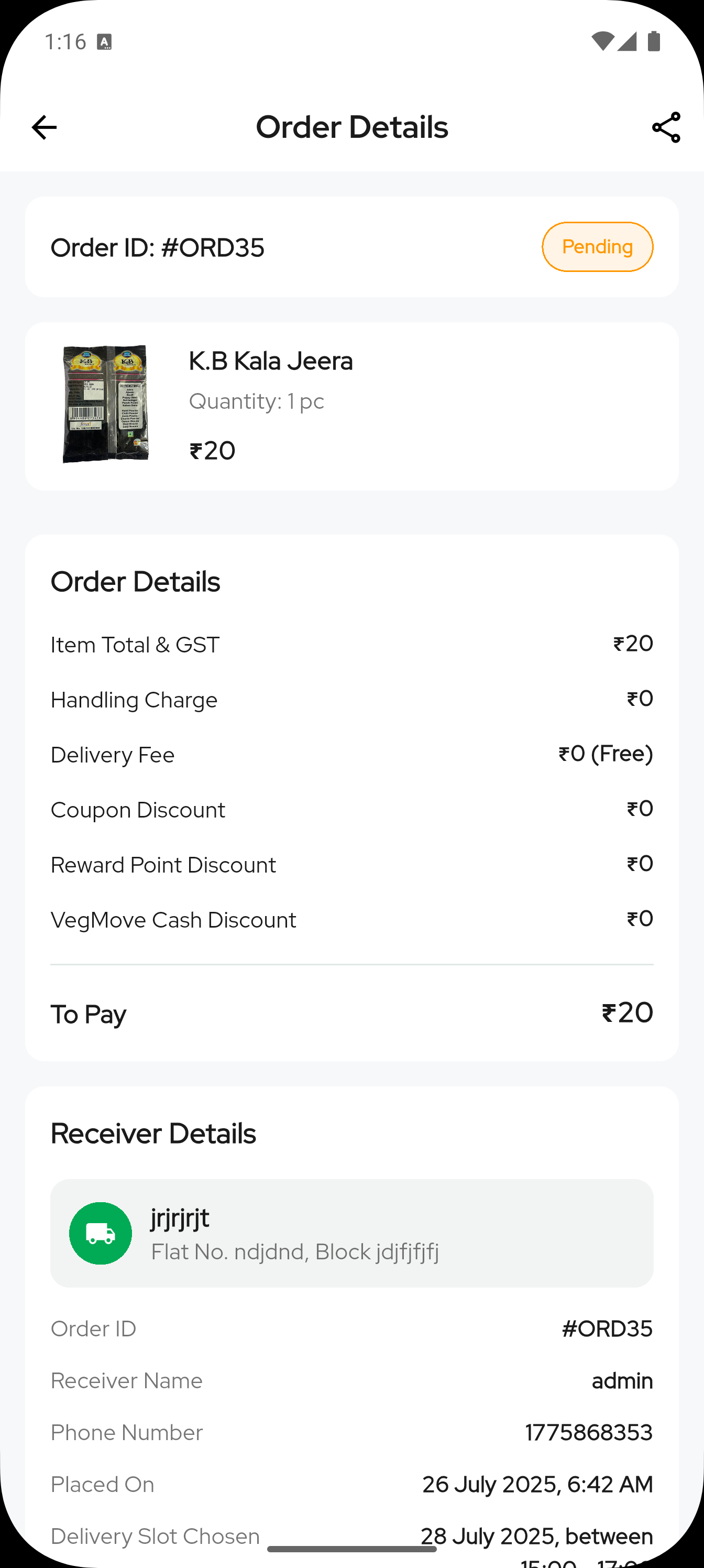 VegMove Mobile App 3